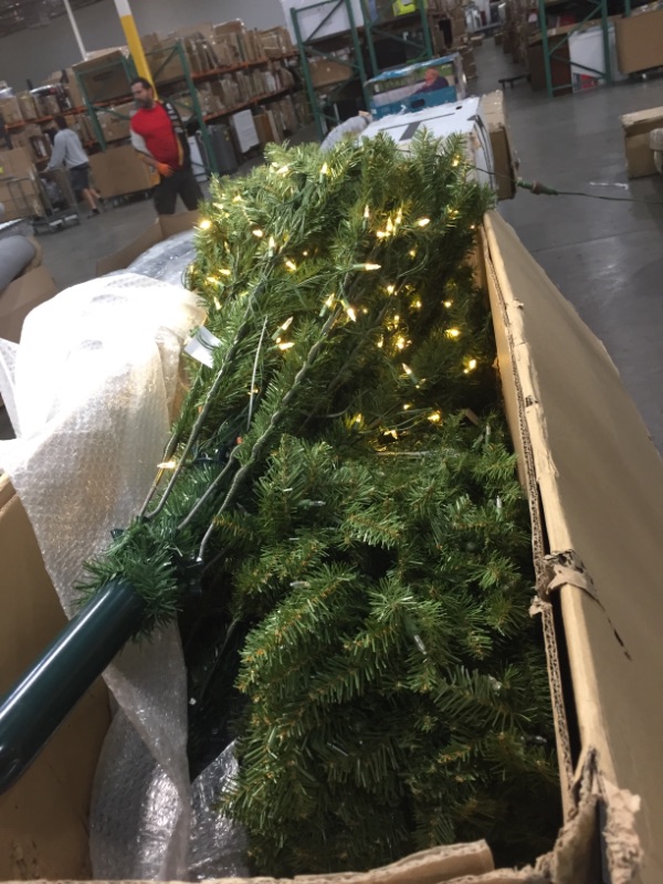 Photo 2 of **INCOMPLETE**
National Tree Company Pre-Lit Artificial Full Christmas Tree, Green, Dunhill Fir, Dual Color LED Lights, Includes Stand, 9 Feet
