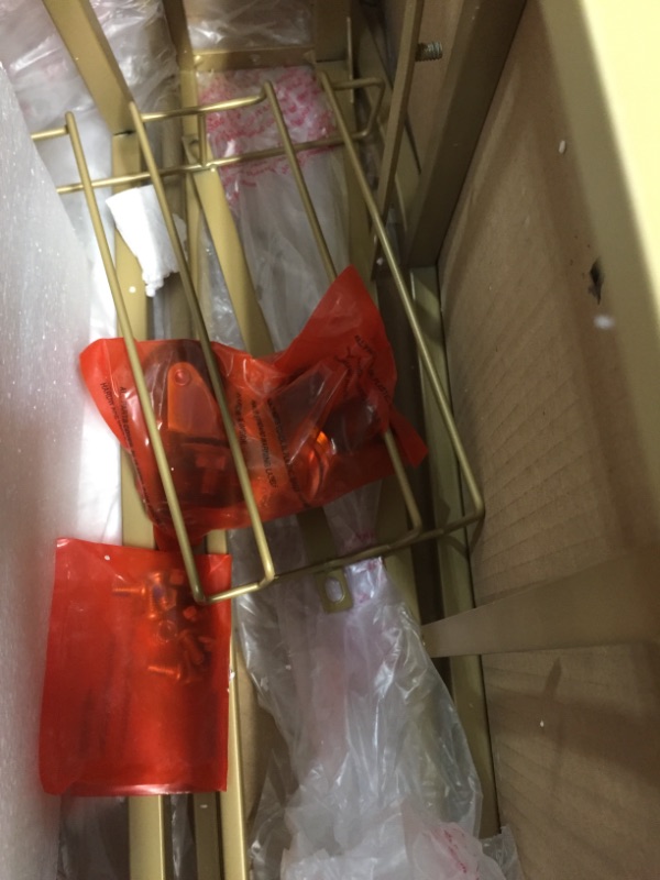 Photo 1 of **INCOMPLETE**
FirsTime & Co. Gold Francesca Bar Cart, American Designed, Gold, 30 x 13 x 32.5 inches, 30 inches, Gold & Glass
