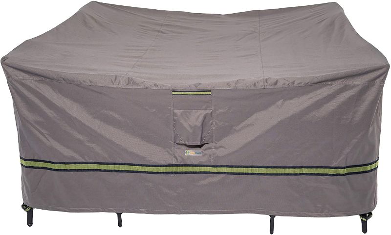 Photo 1 of Duck Covers Soteria Water-Resistant 92 Inch Square Patio Table with Chairs Cover
