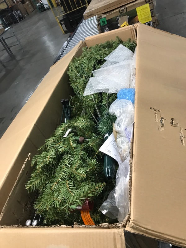 Photo 1 of 7.5ft National Tree Company Dunhill Fir Hinged Full LED Artificial Tree with 700 Low Voltage Dual Led Lights with 9 Function Footswitch
