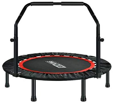 Photo 1 of **parts only *** Silent Foldable Trampoline, Exercise Fitness Trampoline with Higher  Adjustable Handrail Fitness Rebounder with Carry Bag Mini Trampoline for Kids Adults Indoor/Garden Workout Max Load 450lbs
