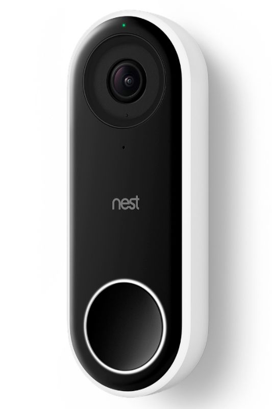 Photo 1 of Google Nest Doorbell (Wired) - Smart Wi-Fi Video Doorbell Camera, Black/White
