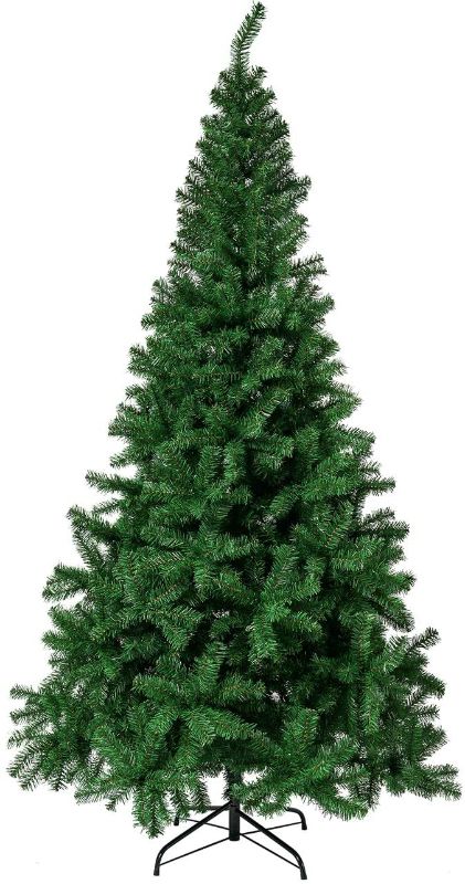 Photo 1 of  7.5 FT Premium Artificial Christmas Tree 1400 Tips Full Tree Easy to Assemble with Christmas Tree Stand (7.5ft)
