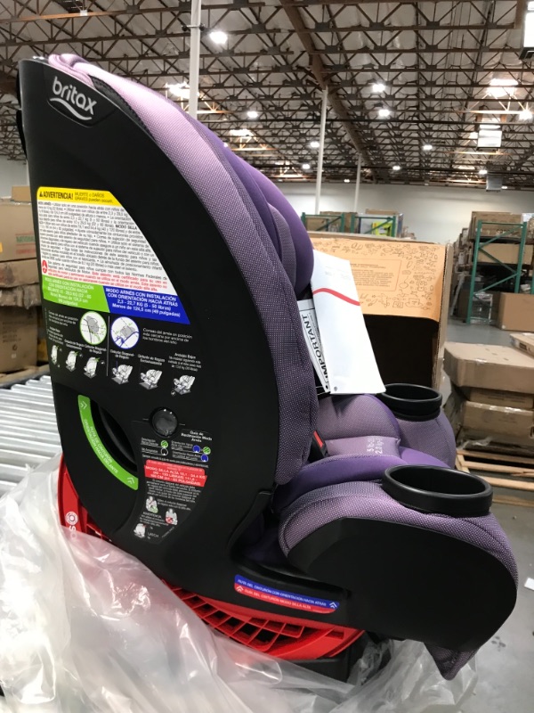 Photo 3 of Britax One4Life ClickTight All-in-One Car Seat – 10 Years of Use – Infant, Convertible, Booster – 5 to 120 Pounds - SafeWash Fabric, Plum
