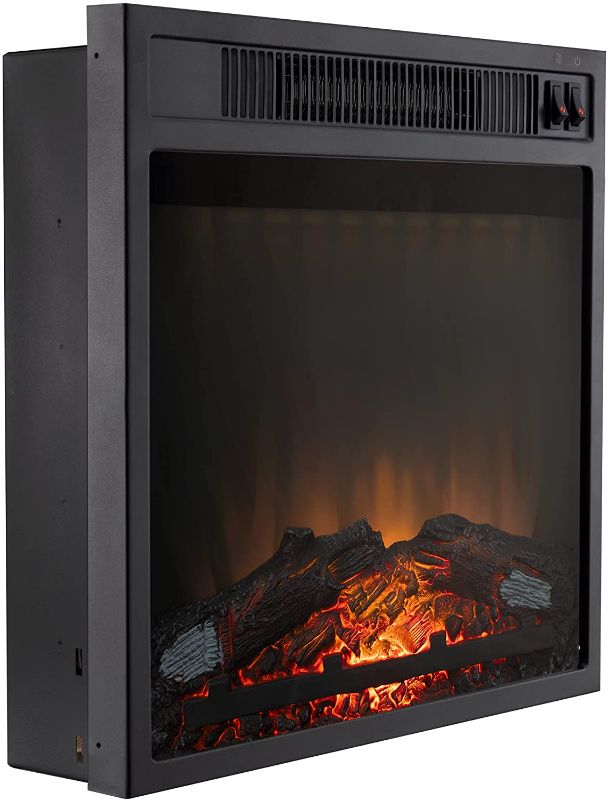 Photo 1 of  Fireplace 18" | Recessed Electric Fireplace | Glass with Log View | 110 Volt | Electric RV Fireplace | for Camper, Trailer, Home, and More