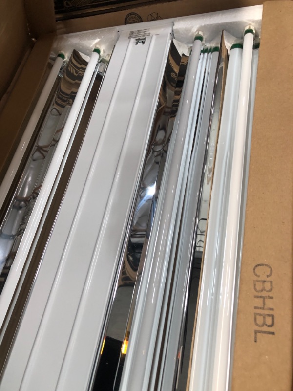 Photo 1 of 4-Light 2 ft. x 4 ft. White High Output Fluorescent High Bay