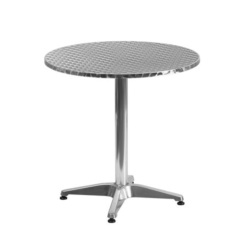 Photo 1 of **incomplete** 27.5'' Round Aluminum Indoor-Outdoor Table with Base - by Flash Furniture