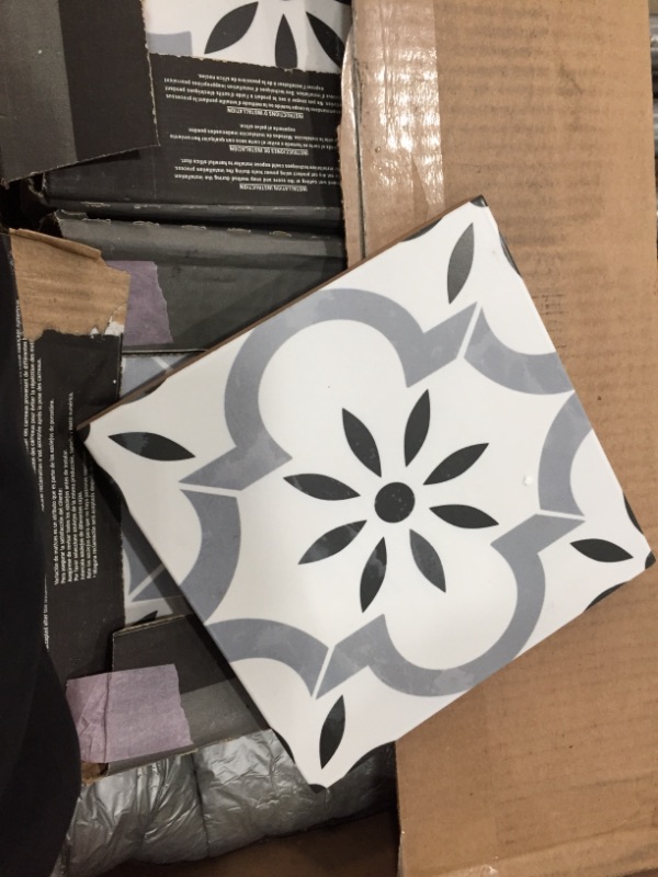 Photo 1 of **MANY TILES ARE BROKEN**
Kenzzi 8" x 8" Porcelain Patterned Wall & Floor Tile
