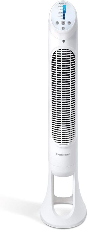 Photo 1 of **MISSING SCREWS TO ATTACH BASE**
Honeywell Quiet Set Whole Room Tower Fan & HT-904 TurboForce Tabletop Air Circulator Fan, Small, White – Quiet Personal Fan for Home or Office, 3 Speeds and 90 Degree Pivoting Head
