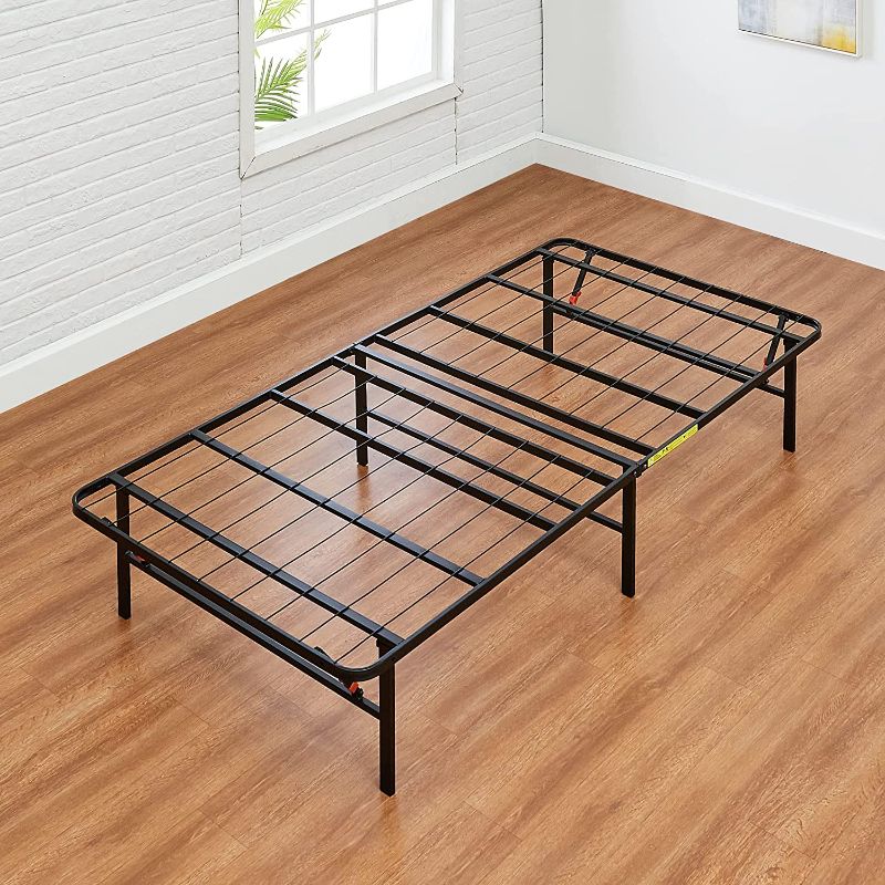 Photo 1 of **NO VISIBLE SIGNS OF DAMAGE**
Amazon Basics Foldable, 18" Black Metal Platform Bed Frame with Tool-Free Assembly, No Box Spring Needed - Twin
