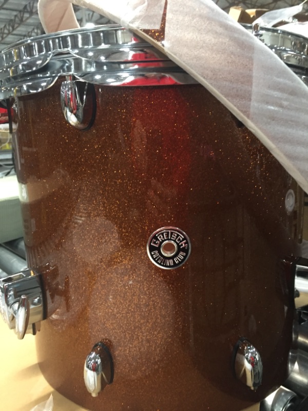 Photo 2 of **SET IS INCOMPLETE** 
Gretsch Drums Drum Set, Bronze Sparkle (CT1-J484-BS)
