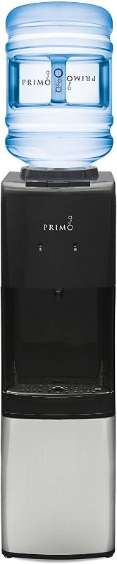 Photo 1 of ***SIMILAR TO STOCK PHOTO***USED, MINOR DENTS***
Primo - Easy Top Loading Water Dispenser - Black - Stainless Steel - 3 Spout - Instant Cold, Cool, and Hot Water - UL Certified and Energy Star
