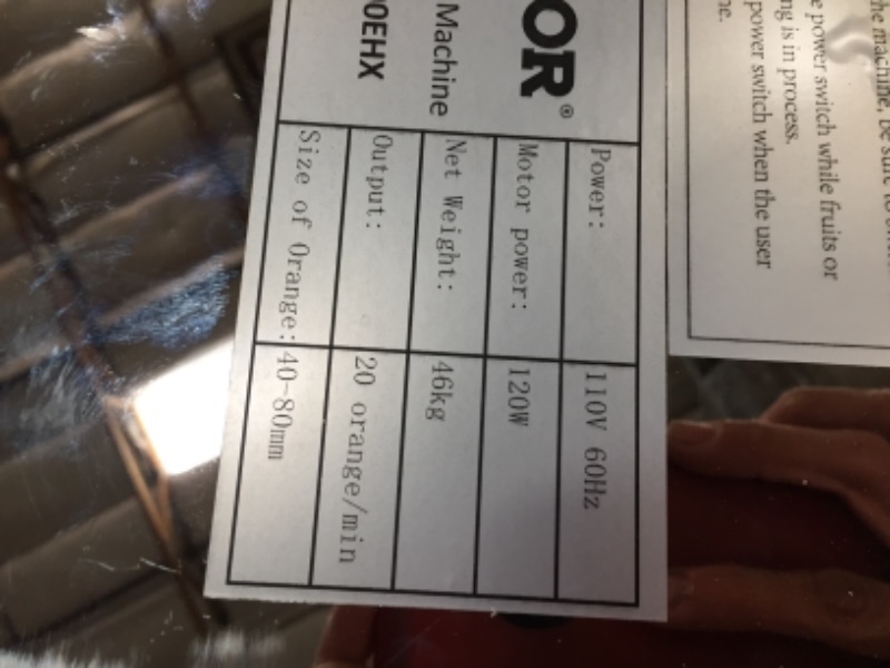 Photo 2 of ***USED, DOES NOT POWER UP WHEN PLUGGED INTO POWER OUTLET***MISSING PARTS***
VBENLEM 110V Commercial Orange Juicer Machine, With Pull-Out Filter Box, Electric Citrus Juice Squeezer, 22-30 Oranges Per Minute, Lemon Making Machine, 304 Stainless Steel Tank 