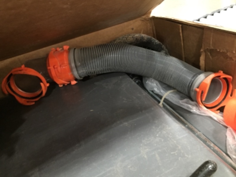 Photo 2 of **USED**
Camco (39006) Rhino Heavy Duty 36 Gallon Portable Waste Holding Hose and Accessories-Durable Leak Free and Odorless RV Tote Tank , Gray
