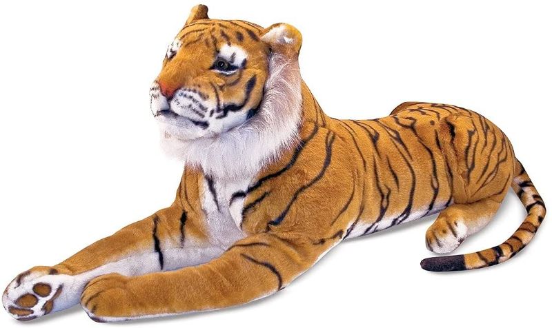 Photo 1 of Melissa & Doug Giant Tiger - Lifelike Stuffed Animal (over 5 feet long)
