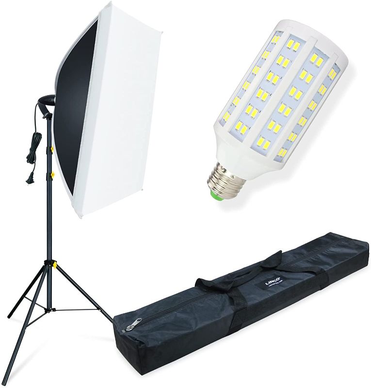 Photo 1 of ***INCOMPLETE, MISSING PARTS**
 Photography Lighting Kit 20"x28" Professional Photography Studio Light Equipmnent and High Lumens Corn Bulb for Portraits Video Shooting AM289
