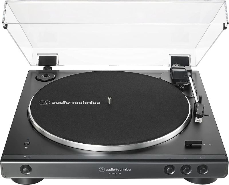 Photo 1 of Audio-Technica AT-LP60XBT-USB-BK Fully Automatic Belt-Drive Stereo Turntable with Bluetooth and USB
