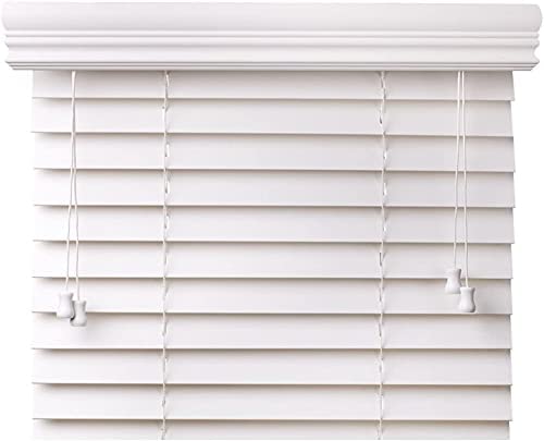 Photo 1 of  Economy Line Custom Corded 2 Inch Faux Wood Blinds, 47 1/2 x 48, Cloud
