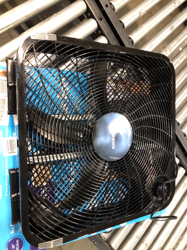 Photo 2 of **USED, FAN WORKS WELL**
Pelonis Pfb50a2abb-v 3-Speed Box Fan for Full-Force Circulation with Air Conditioner, Black, 2020 New Model