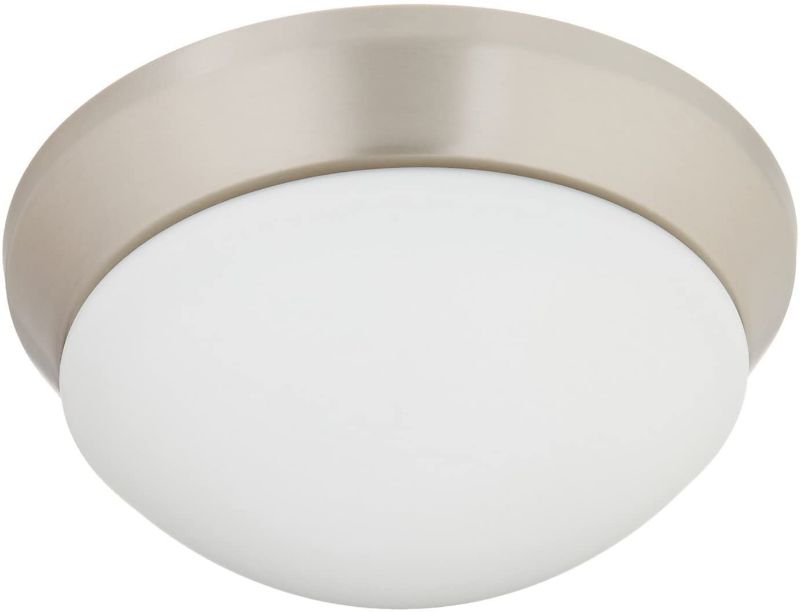 Photo 1 of **MISSING HARDWARE**
Kichler 8880NI Flush Mount Ceiling Lighting Round, Brushed Nickel 1-Light
21"WIDE