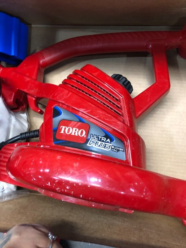 Photo 2 of Toro The Toro Company Toro UltraPlus Leaf Blower Vacuum, Variable-Speed (up to 250 mph) with Metal Impeller, 12 amp