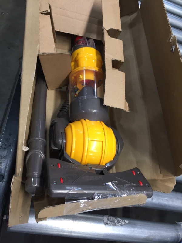Photo 1 of - Dyson Ball Vacuum TOY VACUUM with working suction and sounds, 2 lbs, Grey/Yellow/Multicolor