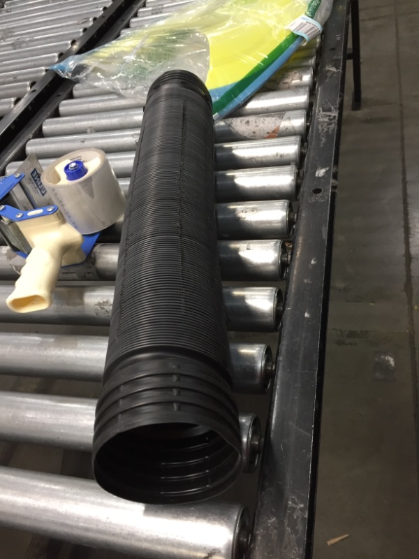 Photo 1 of Flex-Drain 54021 Flexible/Expandable Landscaping Drain Pipe, Solid, 4-Inch by 8-Feet
