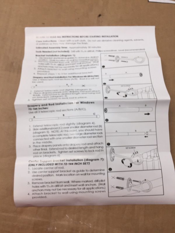 Photo 2 of 1 Inch Curtain Rod 