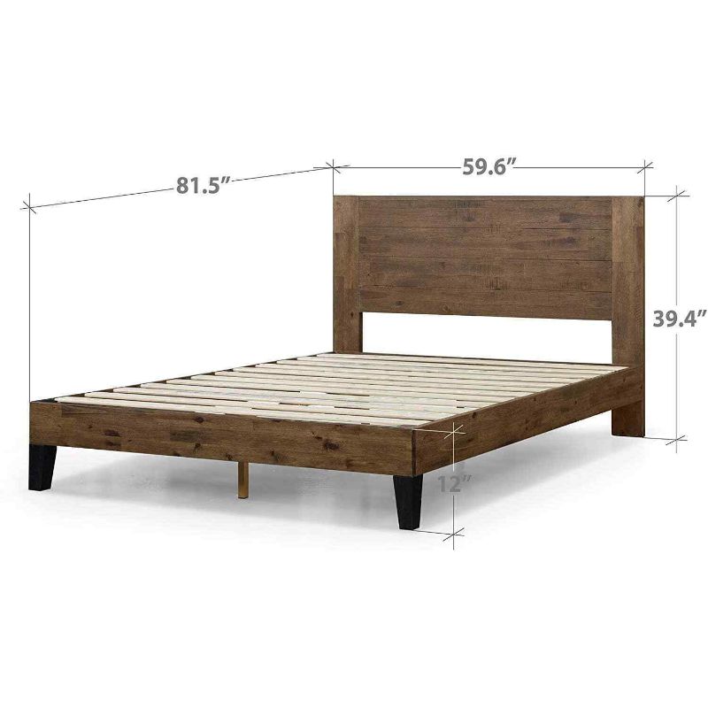 Photo 1 of **incomplete** Zinus Tonja Platform Bed Mattress Foundation No Box Spring Required Brown Queen
