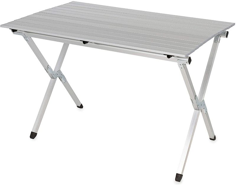 Photo 1 of Camco Aluminum Roll-Up Table with Carrying Bag | Lightweight & Easy-to-Carry