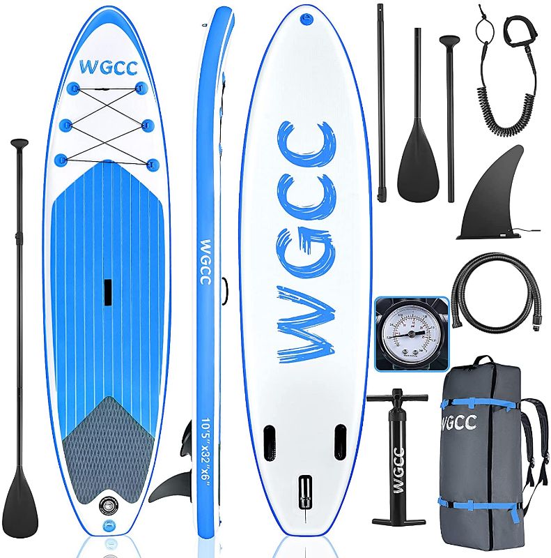 Photo 1 of  PINK
WGCC Inflatable Stand Up Paddle Board ||10'5"x32"x6", Ultra-Light 16.9LBs SUP Paddleboard with Non-Slip Deck & SUP Accessories - Backpack, Hand Pump, Paddle, Safety Leash, Center Fin
