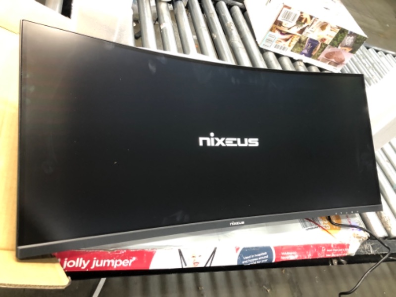 Photo 2 of Nixeus EDG 34” Ultrawide 3440 x 1440 AMD Radeon FreeSync Certified 144Hz 1500R Curved Gaming Monitor with Tilt Only Stand (NX-EDG34S)
