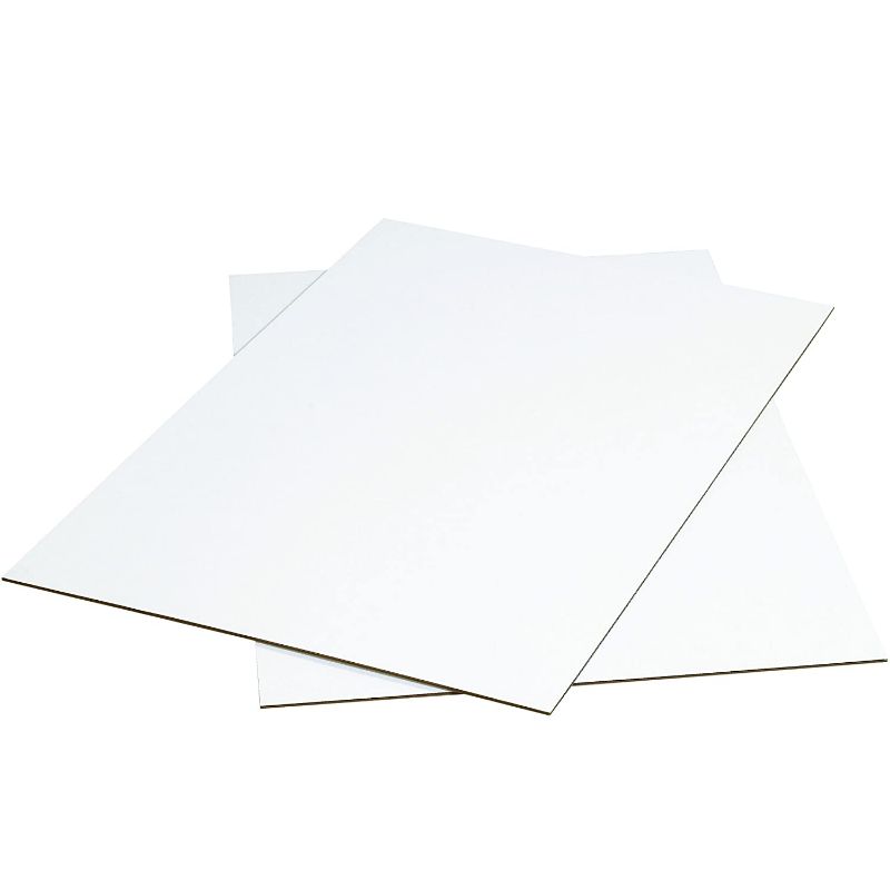 Photo 1 of Corrugated Cardboard Sheets, 36" x 36", White, for Packing, Mailing, and Protecting Products from Forklift Damage, 10 Sheets
