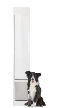 Photo 1 of 10-1/4 in. x 16-3/8 in. Large White Freedom Patio Panel (91 in. to 96 in.) Pet Door
