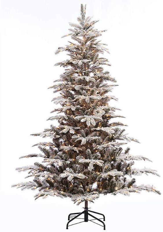 Photo 1 of **INCOMPLETE**
Puleo International 7.5 Foot Pre-Lit Flocked Aspen Fir Artificial Christmas Tree with 700 UL Listed Clear Lights
