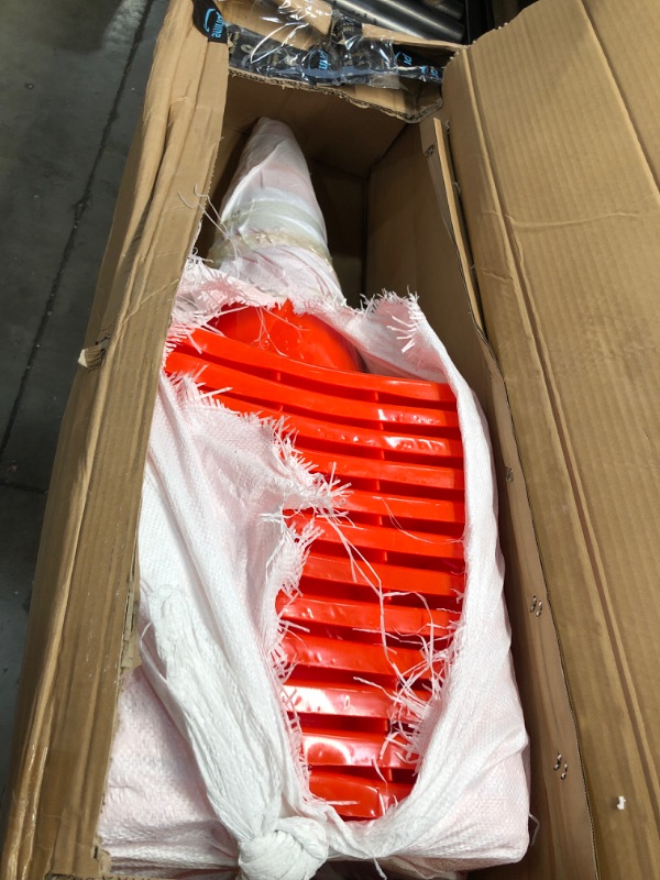 Photo 3 of [ 12 Pack ] 28" Traffic Cones PVC Safety Road Parking Cones Weighted Hazard Cones Construction Cones for Traffic Fluorescent Orange w/4" Reflective Strips Collar
