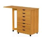 Photo 1 of Adeptus 7 Drawer Gate Leg Rolling Craft Desk