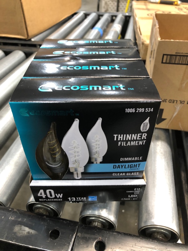 Photo 2 of 40-Watt Equivalent BA11 Dimmable Fine Bendy Filament LED Vintage Edison Light Bulb in Daylight 5000K (4-Pack)
