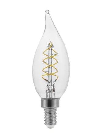 Photo 1 of 40-Watt Equivalent BA11 Dimmable Fine Bendy Filament LED Vintage Edison Light Bulb in Daylight 5000K (4-Pack)
