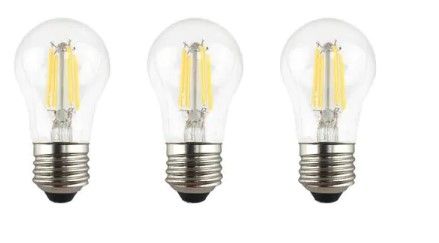 Photo 1 of 60-Watt Equivalent A15 Dimmable Clear Glass Decorative Filament LED Vintage Edison Light Bulb Soft White (4-Pack)
