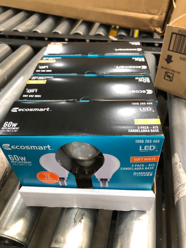 Photo 2 of 60-Watt Equivalent A15 Dimmable Appliance Fan Frosted Glass Filament LED Vintage Edison Light Bulb Soft White (4-Pack)
