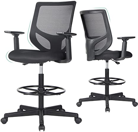 Photo 1 of **parts only ** Drafting Chair, Tall Office Chair, High Adjustable Standing Desk Chair, Ergonomic Mesh