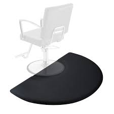 Photo 1 of 3 ft. x 5 ft. Salon & Barber Shop Chair Anti-Fatigue Floor Mat - Black Semi Circle - 1/2 in. Thick
*** MINOR SCRATCHES AND DAMAGE***