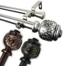 Photo 1 of ***STOCK PHOTO JUST FOR REFERENCE***
 1 in. Double Curtain Rod 120 in. to 170 in. in Bronze
