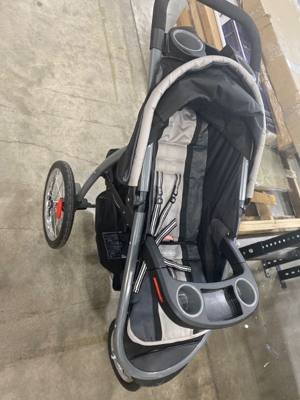 Photo 4 of Graco FastAction Fold Jogger Travel System | Includes the FastAction Fold Jogging Stroller and SnugRide 35 Infant Car Seat, Gotham
