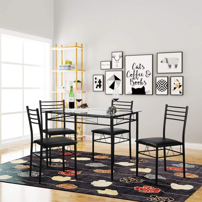 Photo 1 of 
VECELO Dining Table with 4 Chairs