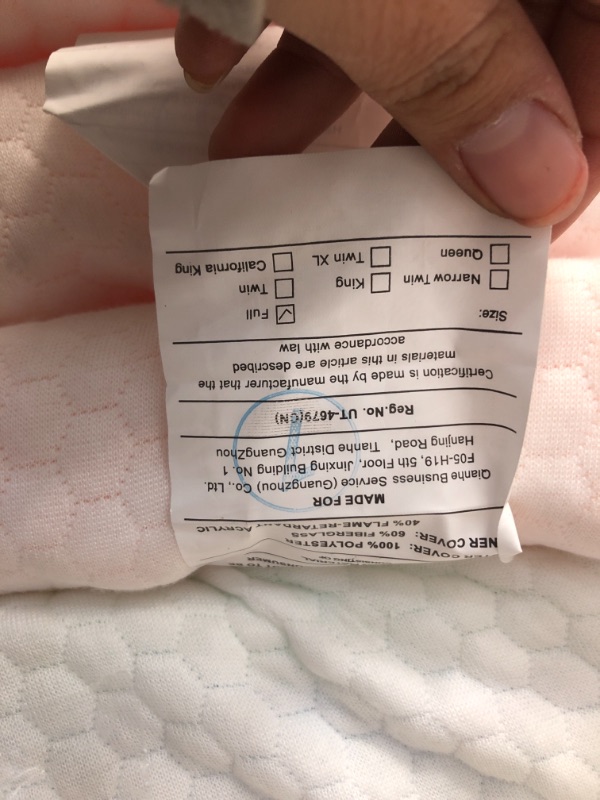 Photo 1 of OUT OF BOX**SIMILAR TO STOCK PHOTO**
 Qianhe set of 4 topper mattress full size