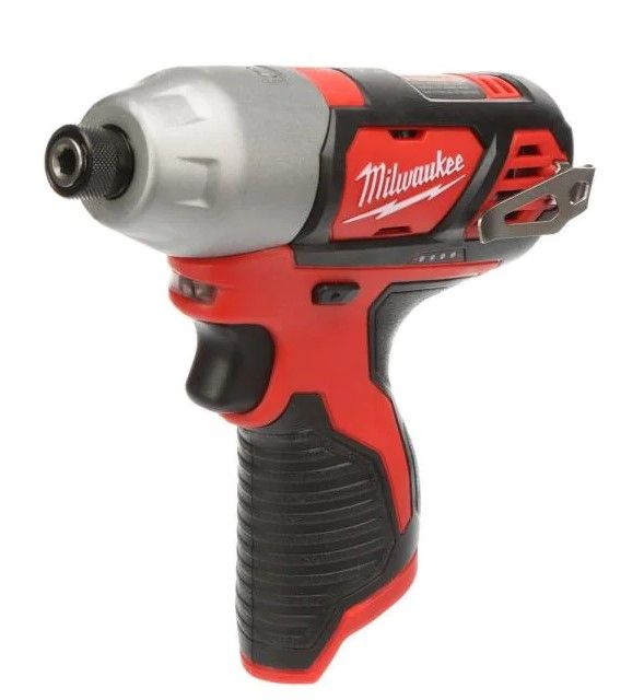Photo 1 of 
Milwaukee
M12 12-Volt Lithium-Ion Cordless 1/4 in. Hex Impact (Tool-Only)