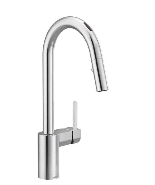 Photo 1 of 
MOEN
U Align Single-Handle Pull-Down Sprayer Smart Kitchen Faucet with Voice Control and Power Clean in Chrome