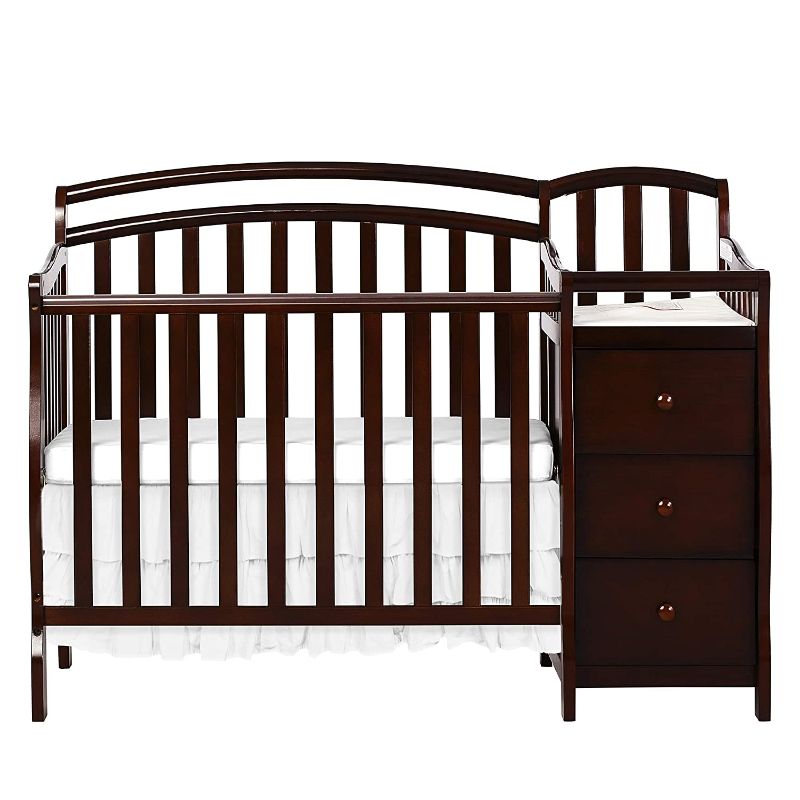 Photo 1 of Dream On Me Casco 3-in-1 Mini Crib & Changing Table, Espresso
